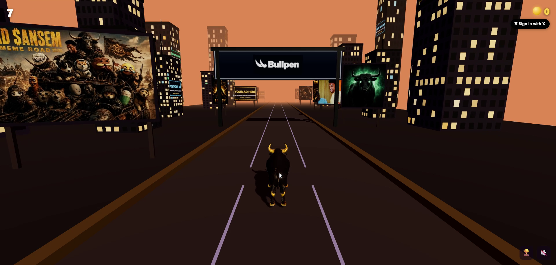 Black Bull Run 3D gameplay