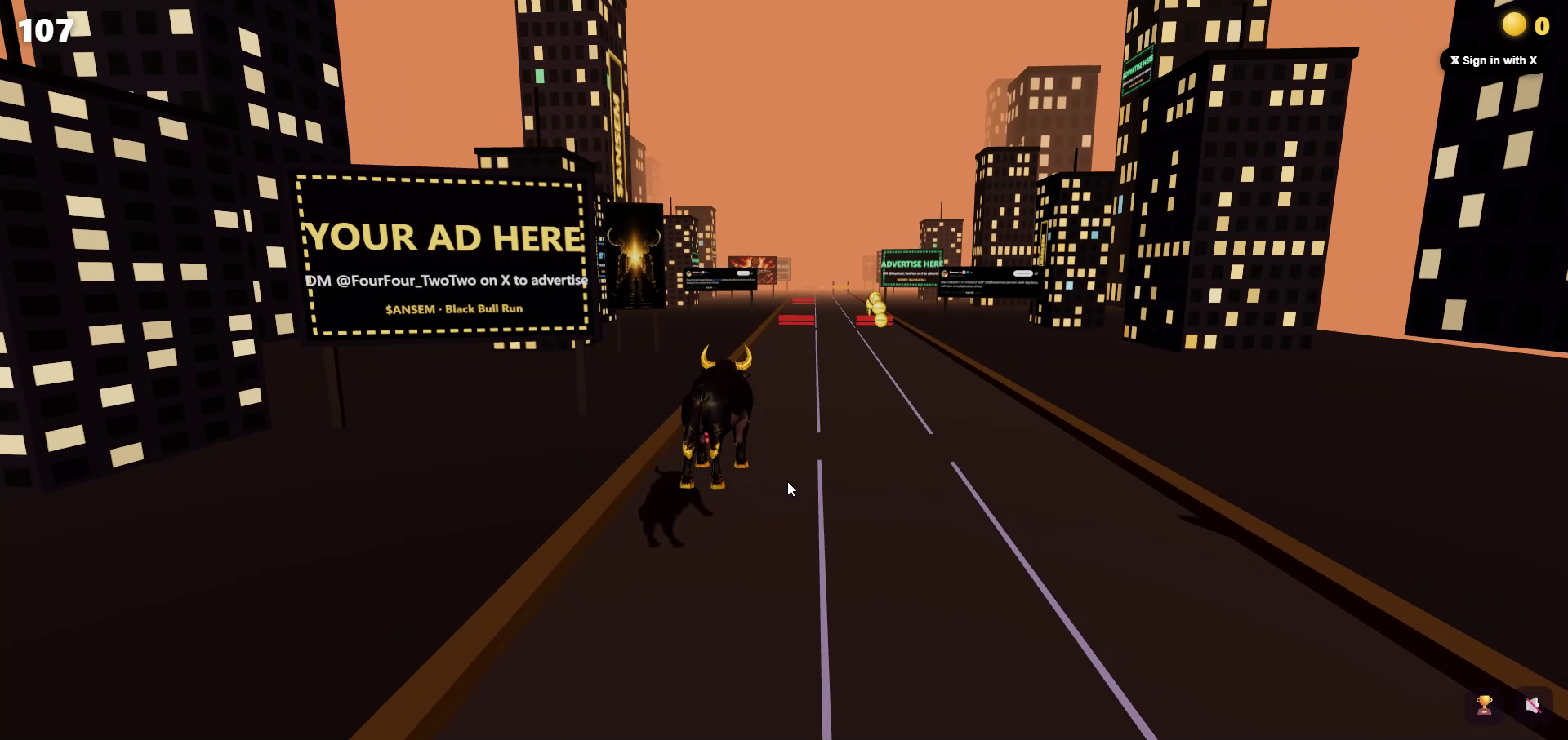 Black Bull Run 3D gameplay